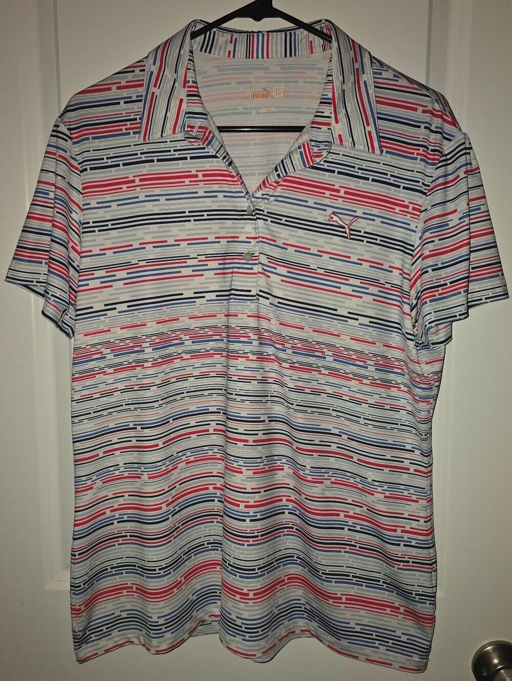 Puma Golf young kid XL Striped Polo Shirt